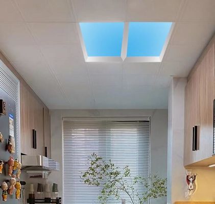 แผนไฟเพดานภายใน LED แสงฟ้าสีน้ําเงิน สี่เหลี่ยม แสงเพดานเทียม 60x120 สําหรับการประดับเพดาน