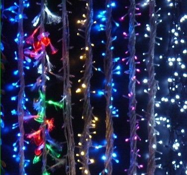 การตกแต่งเทศกาล หลอด LED สีหลายเส้น ไฟคริสต์มาส