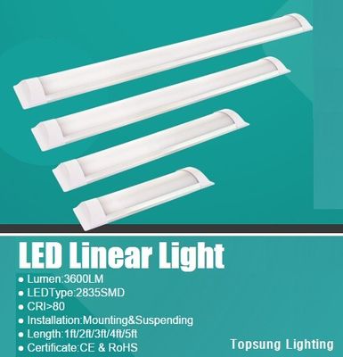 3ft 24*75*900mm LED Linear Batten NON Dimmable Linear Tube Lighting การส่องแสงแบบเส้นตรง
