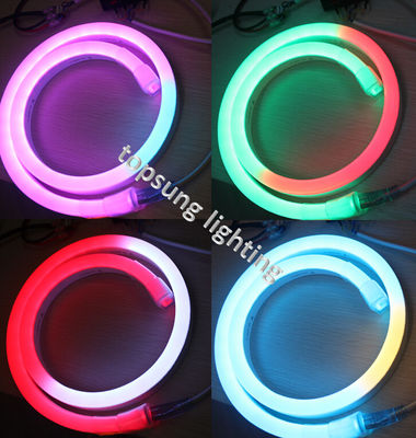 แสงสตรีป LED แบบยืดหยุ่น 14*26mm แสงเนออน LED ดิจิตอลสี 24v