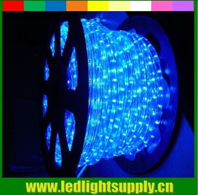 แสงตกแต่งกลางแจ้งสีฟ้า 2 สาย 12/24V LED สาย flex light