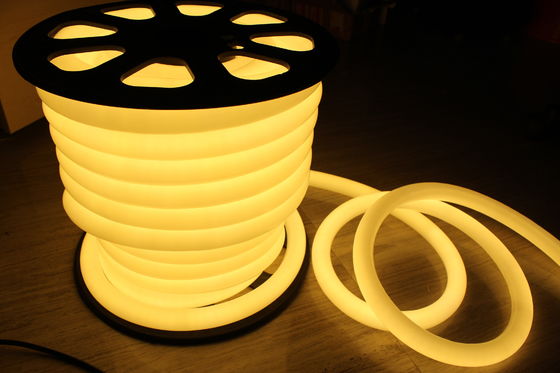 ประหยัดพลังงาน 110v สีขาวอบอุ่น LED neon flex ไฟ 360 รอบ 25m สปิลสําหรับบ้าน