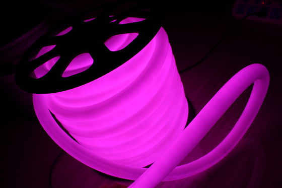 220v สีม่วง 360 องศารอบ 100LEDs/m LED neon flex light สําหรับอาคาร