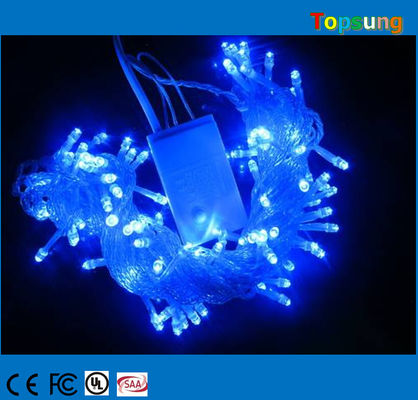 10m สามารถเชื่อมต่อกันความเย็น สีฟ้า LED สายไฟ 100 หลอดไฟ IP65