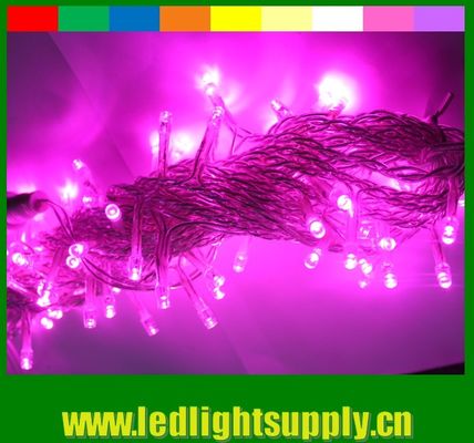 127v สีม่วง LED สายไฟภายนอก กันน้ํา 100 LED Topsung Lighting