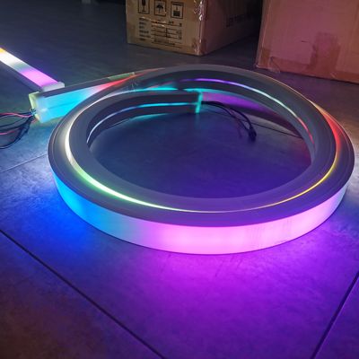 Magic rgbw neonflex การตกแต่งดิจิตอล 12V 5050 Led Rgb Neon 30MM Dmx512 neon flex 50 เมตร neon แสงงานศิลปะ