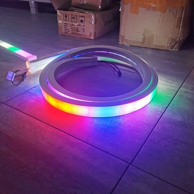 40mm Pixel Spi Led Neon Dmx512 การไล่ตามแสงน้ําไหล LED สายสลัด neon พิกเซล สายสลัด dmx
