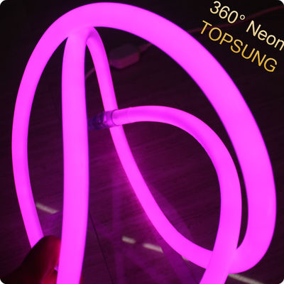 360 รอบ นิยมยืดหยุ่นเนออนยืดหยุ่น LED สายไฟสตรีป ลิ้นสีชมพูสีม่วง 24v