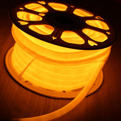 100 'สปิล 24 วอลท์สีเหลืองรอบ LED neon แสง flex สําหรับสระว่ายน้ํา