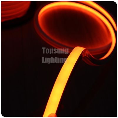 สีส้ม AC 110V สี่เหลี่ยม LED neon แสงยืดหยุ่น 16x16mm IP68 ท่อ neon