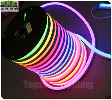 RGB ดิจิตอล LED neon flex rope light สําหรับการตกแต่งอาคาร