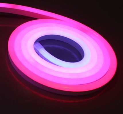 50m spool Topsung Lighting LED neon strip แสงยืดหยุ่น 24v rgb neon ดิจิตอล 10x20mm พิกเซลบางสุด neonflex