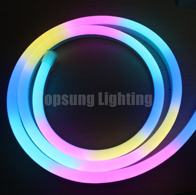 สงสัย Topsung Digital LED neo strips ขนาด 40 มม หน้ากว้าง ไฟคริสต์มาสต์ 24v พิกเซล LED neon bar dmx 512 ยืดหยุ่น