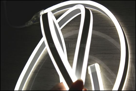 ไฟเนออนสีขาวเย็น 6500k LED ด้านสอง 8.5 * 18 มิลลิเมตร สําหรับใช้ในภายนอก ไฟเนออนฟล็กซ์ 12 วอล