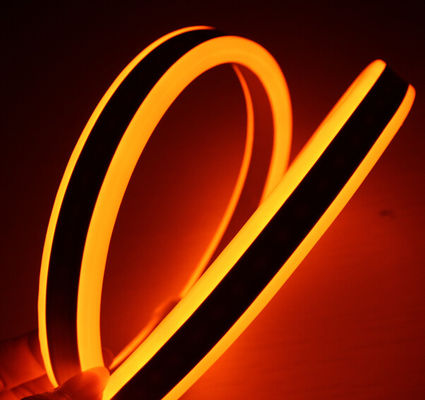 Topsung ไฟ 12v ส้ม 100m มินิ ดับเบิ้ลด้าน LED สาย Neon สายกันน้ํา 8.5 * 18mm แสง