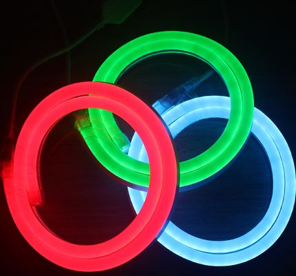 ผู้ผลิต ขายตรง สายไฟสายพาน คุณภาพสูง LED neon แสงสตรีปยืดหยุ่น 11x18mm สีฟ้าปก pvc