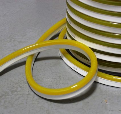 สีเหลือง ผนัง PVC ครอบคลุม Neon สายยืดหยุ่น 220v นํา Neonflex สายเทปสาย 11x18mm นุ่ม กันน้ําตกแต่งภายนอก