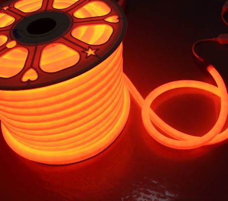 24v สีส้ม LED neon ท่อยืดหยุ่นอ่อน 360 LED neo neon flex สายกันน้ําลานนอก 2835 smd