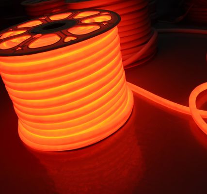 12v มินิรอบ 16mm กว้าง 360 องศาปล่อย LED neonflex สายไฟฟ้าสีส้ม LED neon ท่ออ่อน