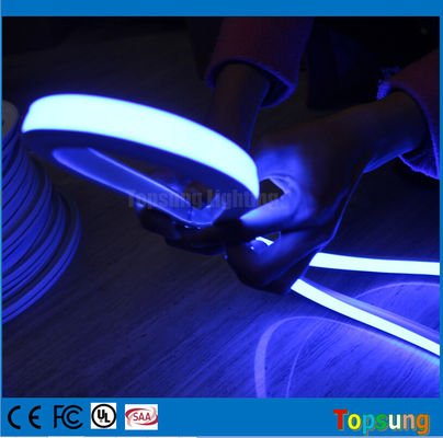12v สีฟ้า ท็อป-วิว Flat 16x16mm neonflex Square LED neon flex tube สีฟ้า SMD สายลวดลาย