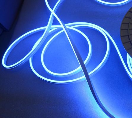 6 มม สีฟ้า LED สาย Neon Light Flex กันน้ํา ปาร์ตี้วันหยุด Xmas Tree การตกแต่งบ้าน 110V/220V สาย Neon สีฟ้า