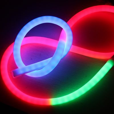 กันน้ํา IP68 SMD5050 หลายสี 360 ดิจิตอล RGB neon ws2811 Pixel Chasing LED Neon flex