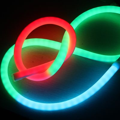 LED Neon lighting 18mm 360 รอบ Digital Programmable Neon Flex 24v สําหรับแสงคริสต์มาส