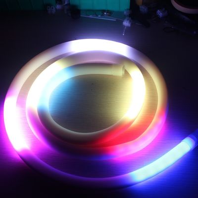 Ultra Thin 24v 360 องศา มินิ LED Neon Flex Ip65 Tube Rope Rgb Dmx ไฟฟ้าสําหรับห้องพัก