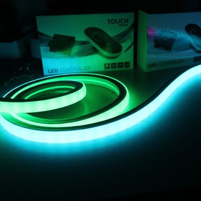ท็อปวิว สแควร์ 7 สีเปลี่ยนที่อยู่ดิจิตอล dmx ws2811 LED neon สายยืดหยุ่น