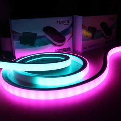 ท็อปวิวสแควร์ dmx LED neon flex ท่อ 17x17mm 5050 smd ดิจิตอล RGB ตามล่า neon-flex