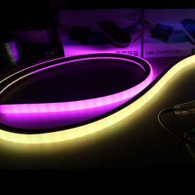 17x17mm สี่เหลี่ยมดิจิตอล SMD5050 RGB Flex LED Neon With Perfect Color Mixing Effect