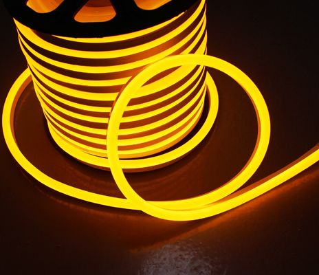 50m สปูล นีโอ เนออน LED สายไฟเนออนยืดหยุ่น 5050 กันน้ํา สายเนออนสีเหลือง แอมเบอร์