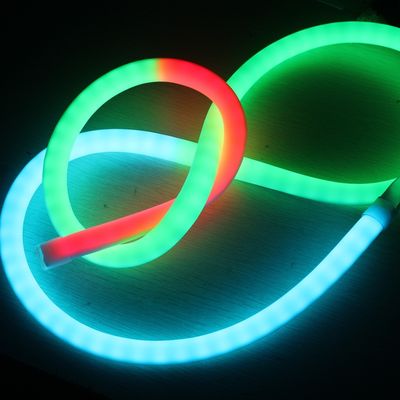 กลางแจ้งหลายสี กันน้ํา IP65 RGB LED การตกแต่งแสง 360 การไล่ล่า LED นีออน flex