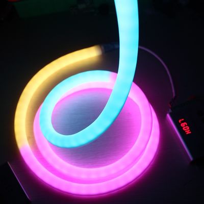 ไฟฟ้า Neon แบบจําเพาะ โฟกเซบิล 24V Flex Rgb Pixel LED Neon สาย Neon 360 องศา