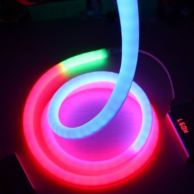 ไฟฟ้า Neon แบบจําเพาะ โฟกเซบิล 24V Flex Rgb Pixel LED Neon สาย Neon 360 องศา