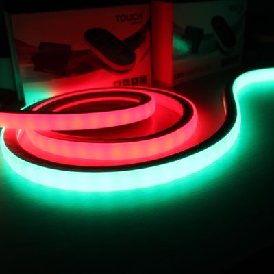 CE RoHS อนุมัติ สี่เหลี่ยม Led Neon Strip กันน้ํา rgb พิกเซล 24V LED Neon Flex ไฟ