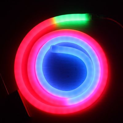 RGB Pixel LED Neon ดิจิตอล 360 องศา Neon Flex ท่อ P943 DMX สาย 18 มม dia