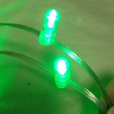 สีเขียว PVC สายคริสตัล DC 12V แสงคลิป 1000LEDs สายไฟนางฟ้า 100m / รอล LED แสงพริก