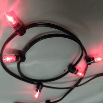 12v แรงงานต่ํา LED แสงคลิป 100m / รอลล์ ไฟคริสต์มาสต์ LED สายไฟสายข้าวแดง 666 หลอด