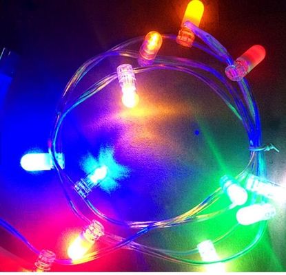 กลางแจ้งประดับต้นไม้คริสต์มาสต์แสง string 100m 666leds สีเปลี่ยน 12V LED แสงคลิป