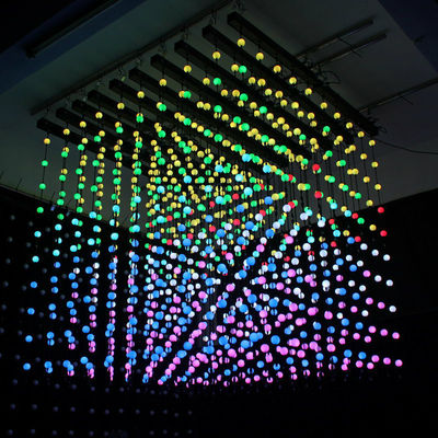 5m 25dmx สายลูกบอล LED จุดแสงพิกเซล 3d โลกแสงม่าน