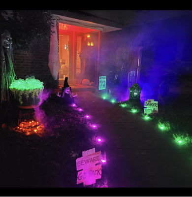 WIFI APP สวน LED สตริง ไฟสปั๊กอิน RGB พิกเซล หลอดหญ้า